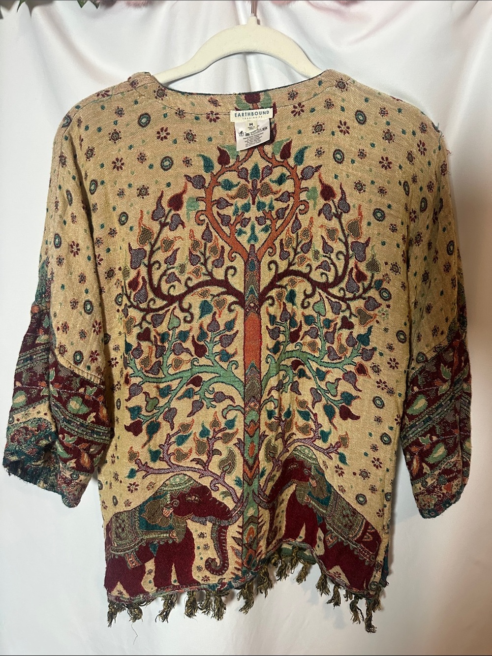 EARTHBOUND Teal Boho Elephant & Tree Tunic - reversible - Picture 9 of 9